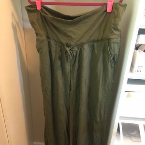 Linen maternity pants